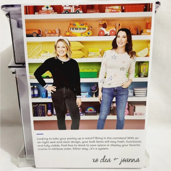 The Home Edit 3 Piece Canister Edit Food Storage Containers good grips Nwt - Picture 6 of 9